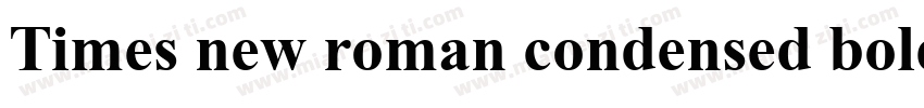 Times new roman condensed bold字体转换